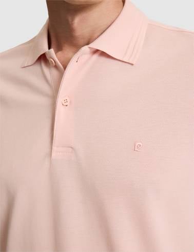 Pudra Slim Fit %100 Pamuk Polo Yaka Basic Tişört