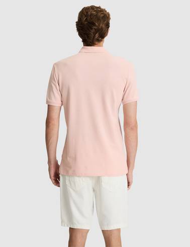 Pudra Slim Fit %100 Pamuk Polo Yaka Basic Tişört