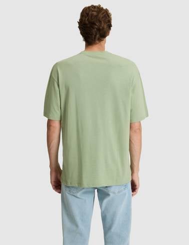 Çağla Comfort Fit %100 Pamuk Bisiklet Yaka Basic Tişört