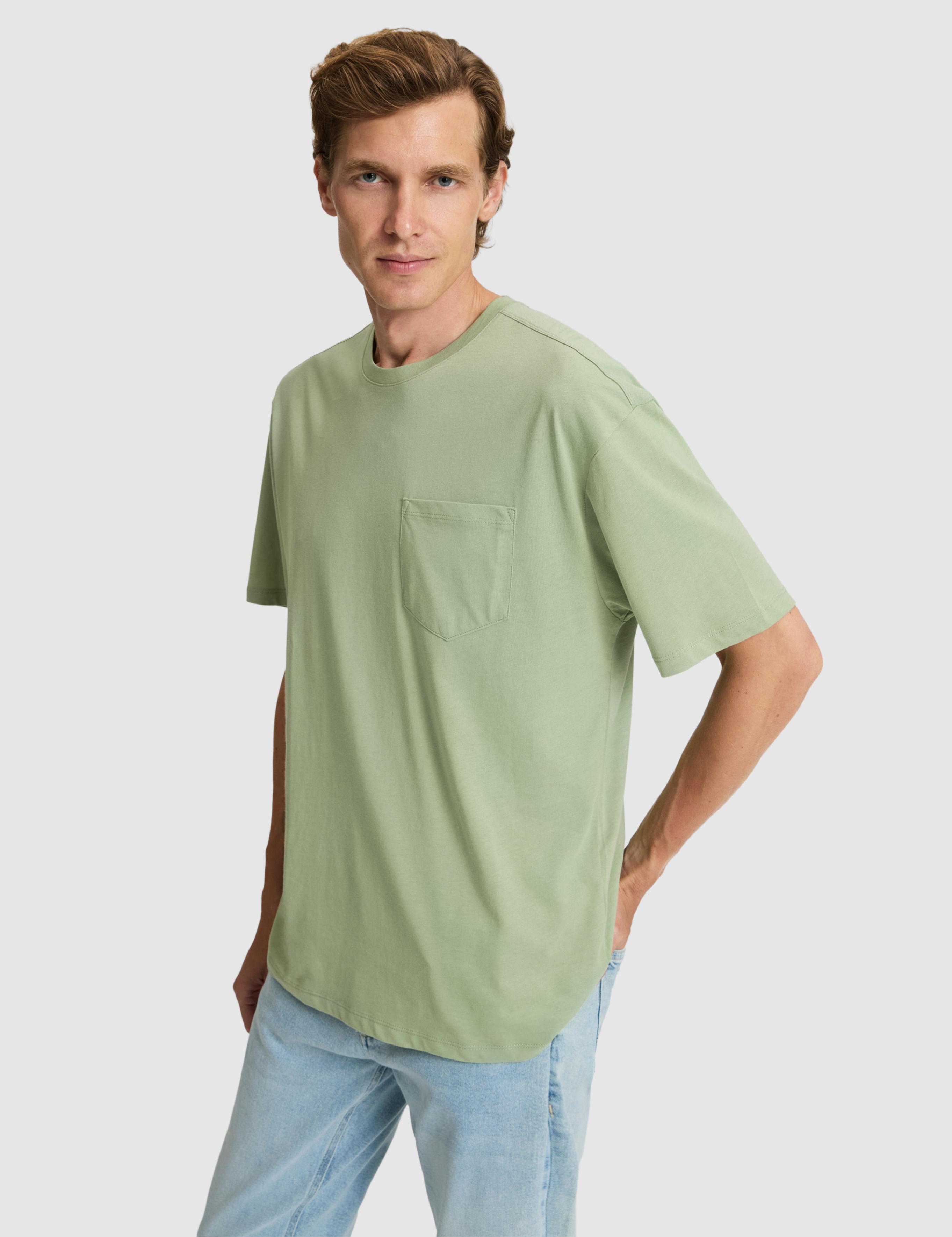 Çağla Comfort Fit %100 Pamuk Bisiklet Yaka Basic Tişört