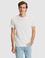Ekru Slim Fit %100 Pamuk Bisiklet Yaka Basic Tişört