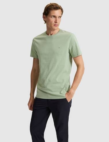 Çağla Slim Fit %100 Pamuk Bisiklet Yaka Basic Tişört