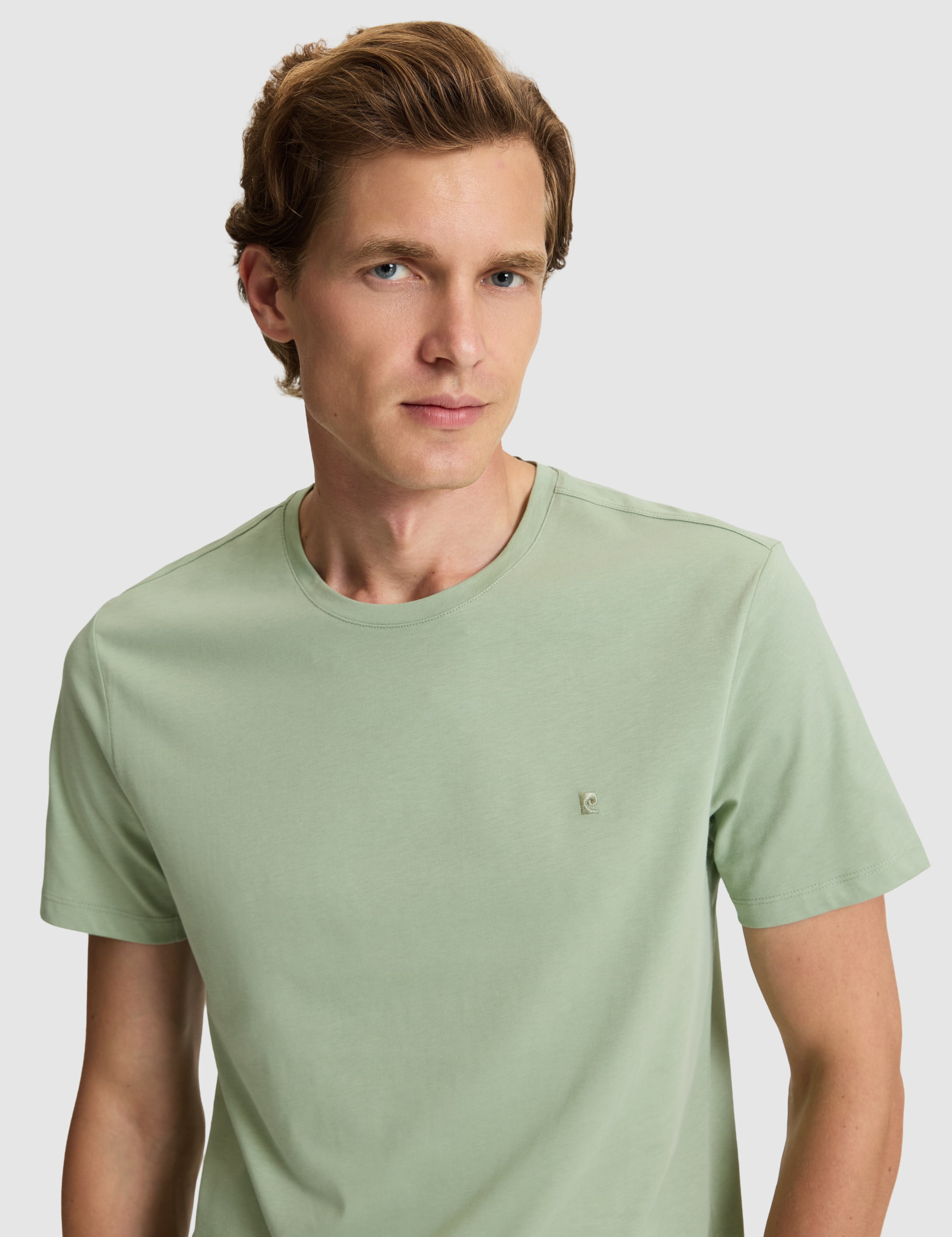 Çağla Slim Fit %100 Pamuk Bisiklet Yaka Basic Tişört - 50306980045