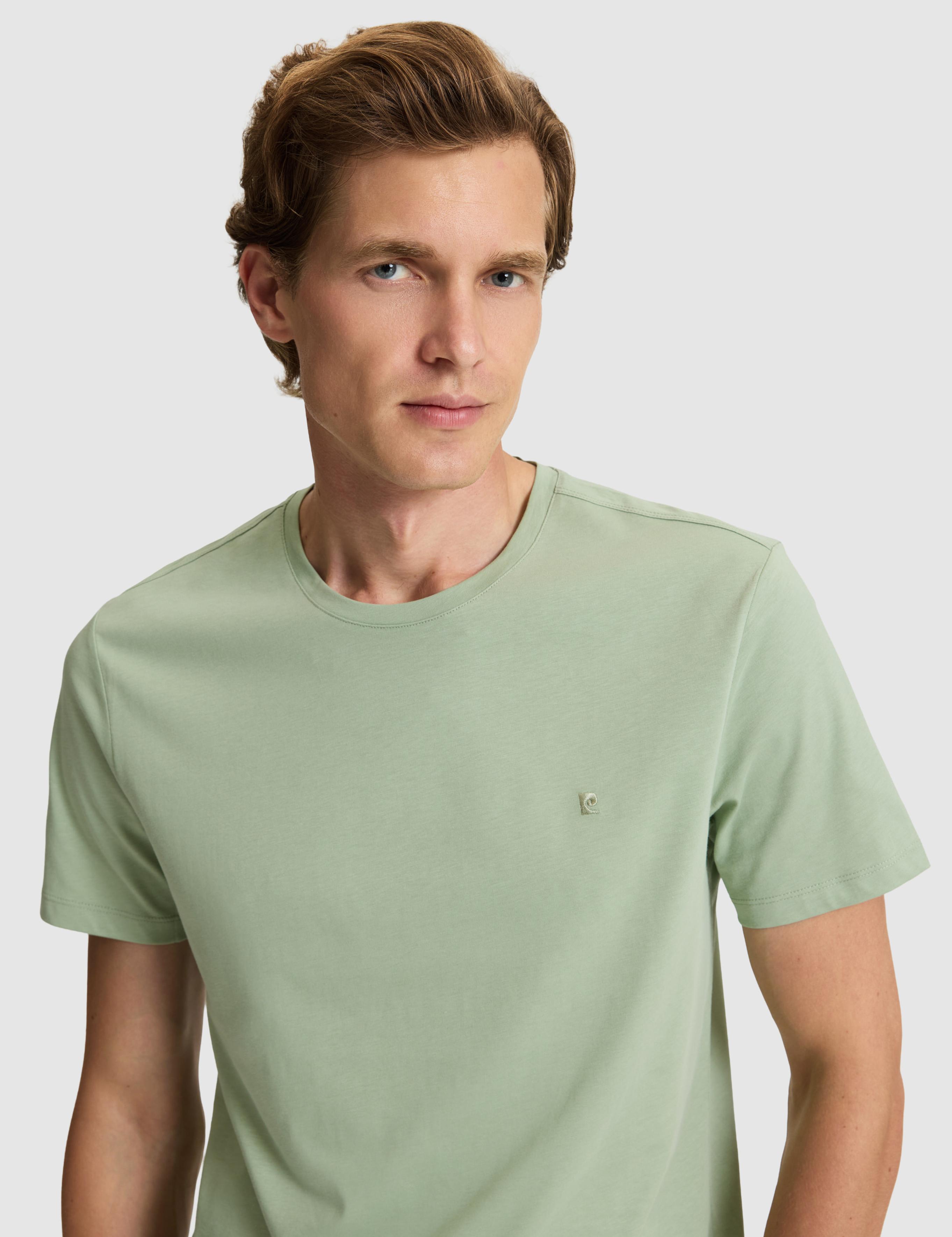 Çağla Slim Fit %100 Pamuk Bisiklet Yaka Basic Tişört