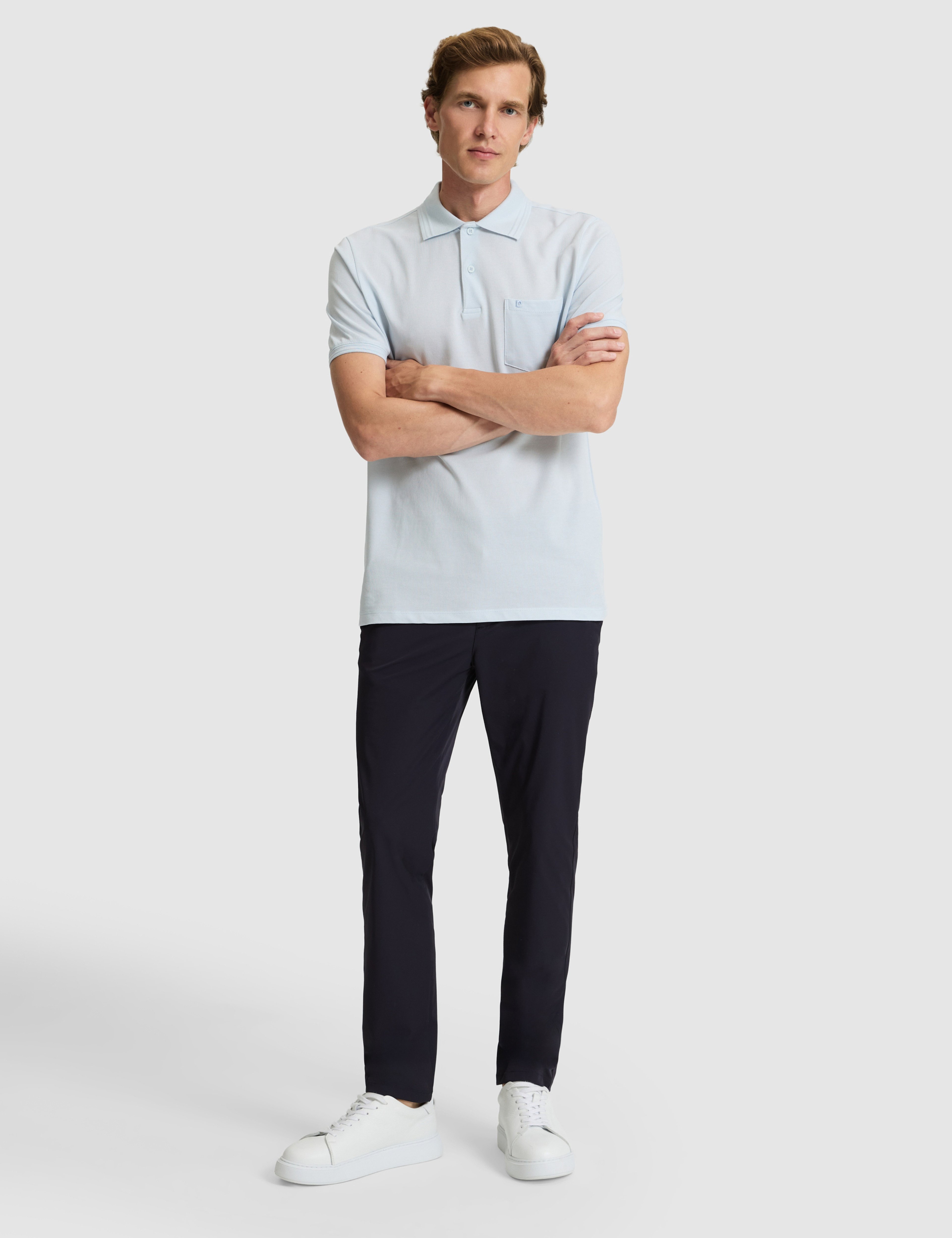 Lacivert Slim Fit Jogger Kanvas Pantolon
