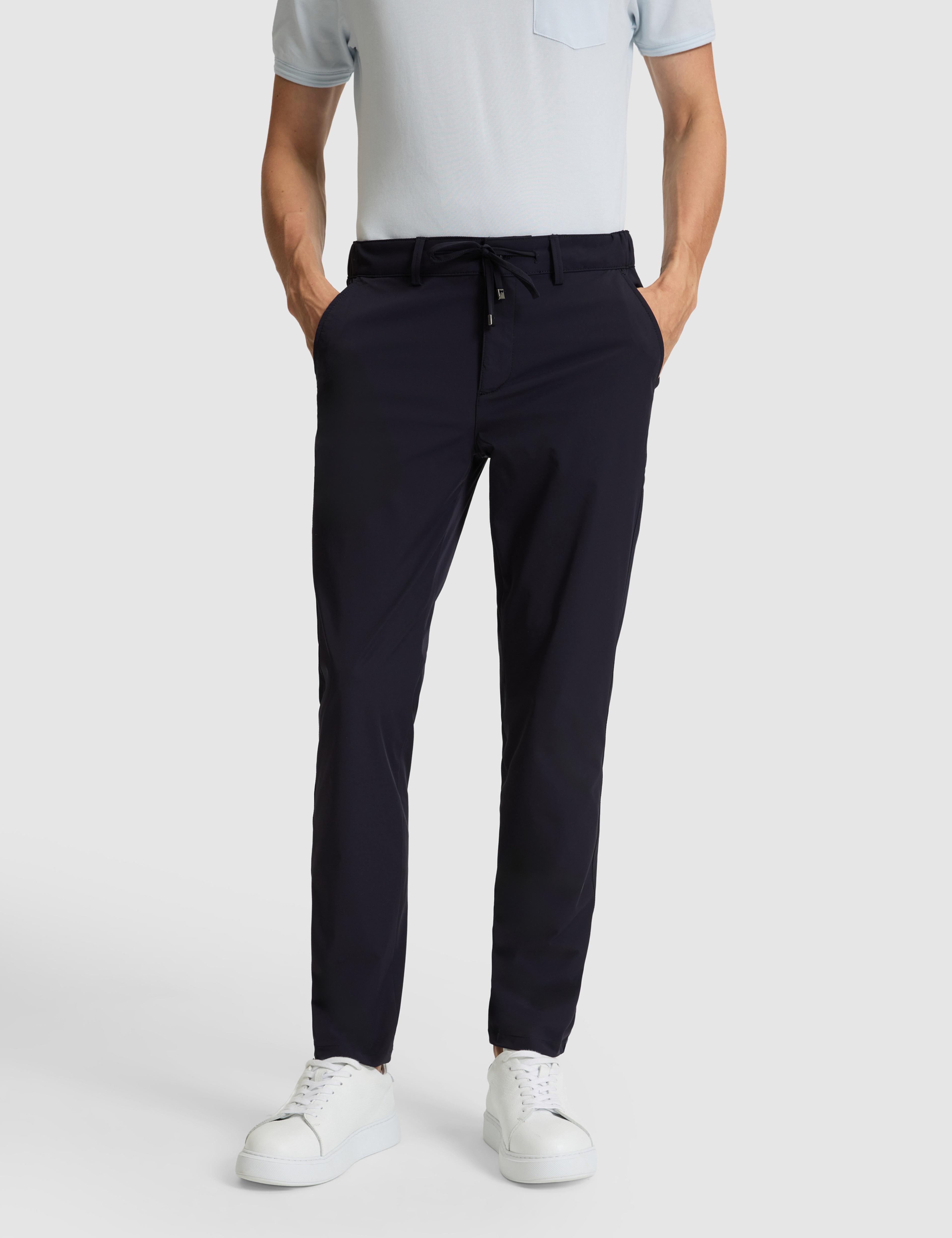 Lacivert Slim Fit Jogger Kanvas Pantolon - Image 2