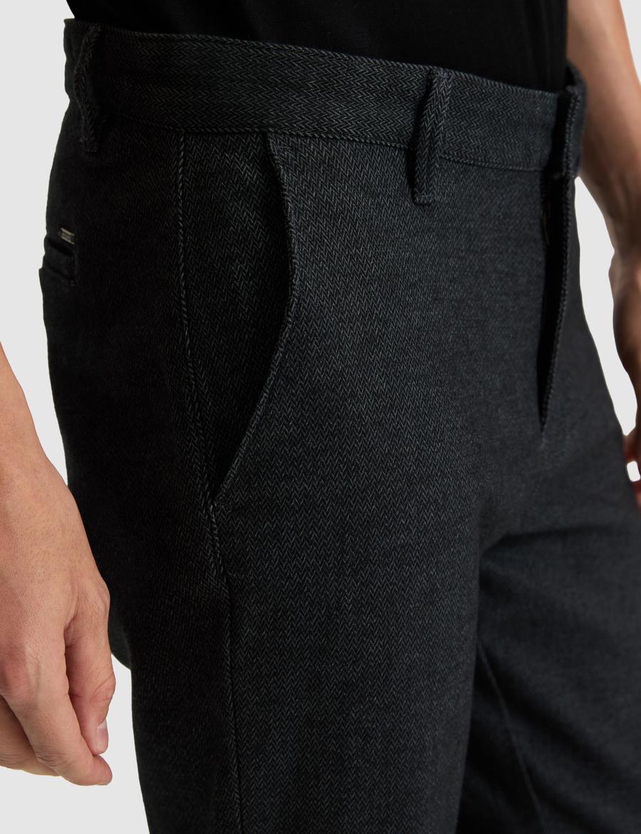 Lacivert Regular Fit Basic Kanvas Pantolon
