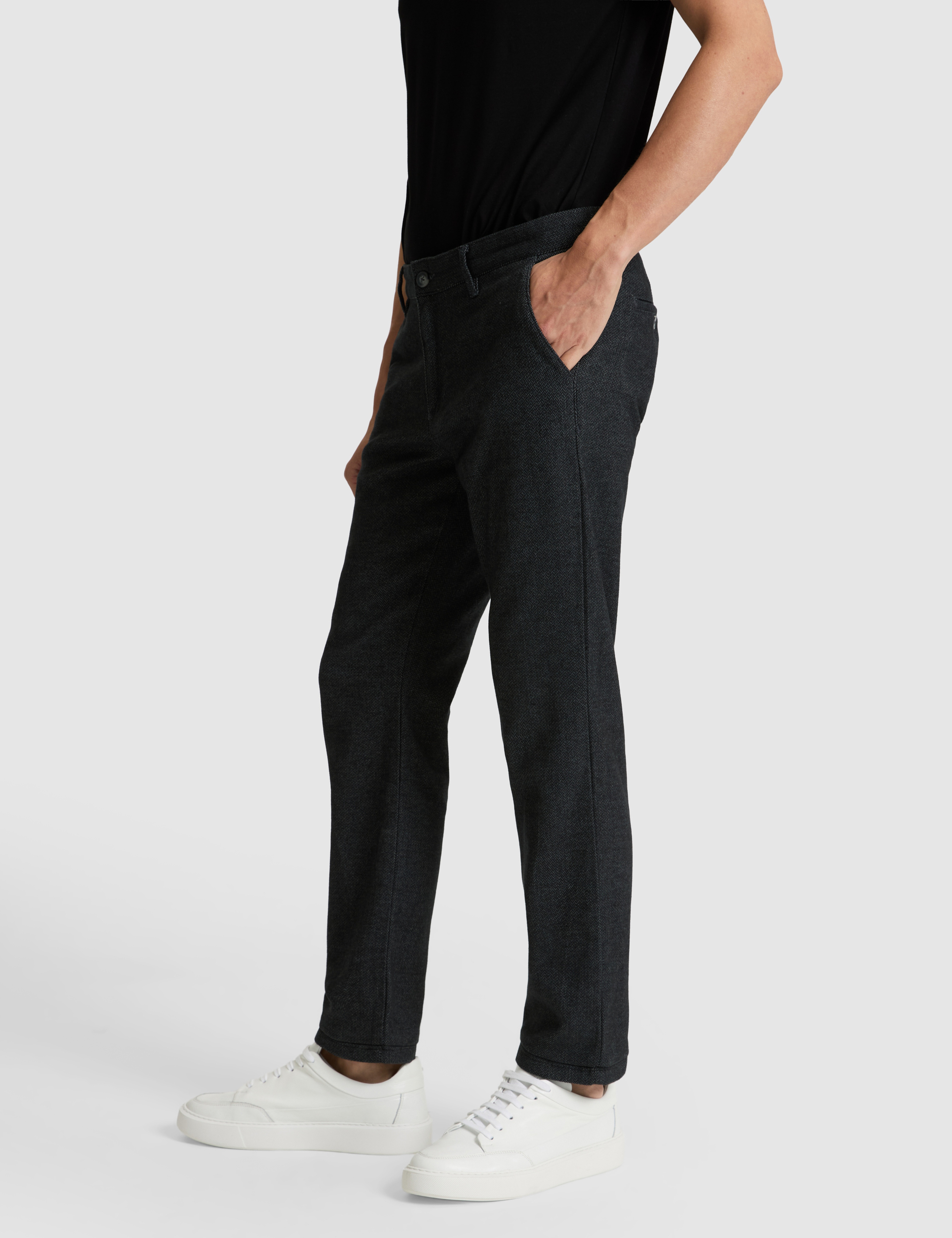 Lacivert Regular Fit Basic Kanvas Pantolon - Image 4