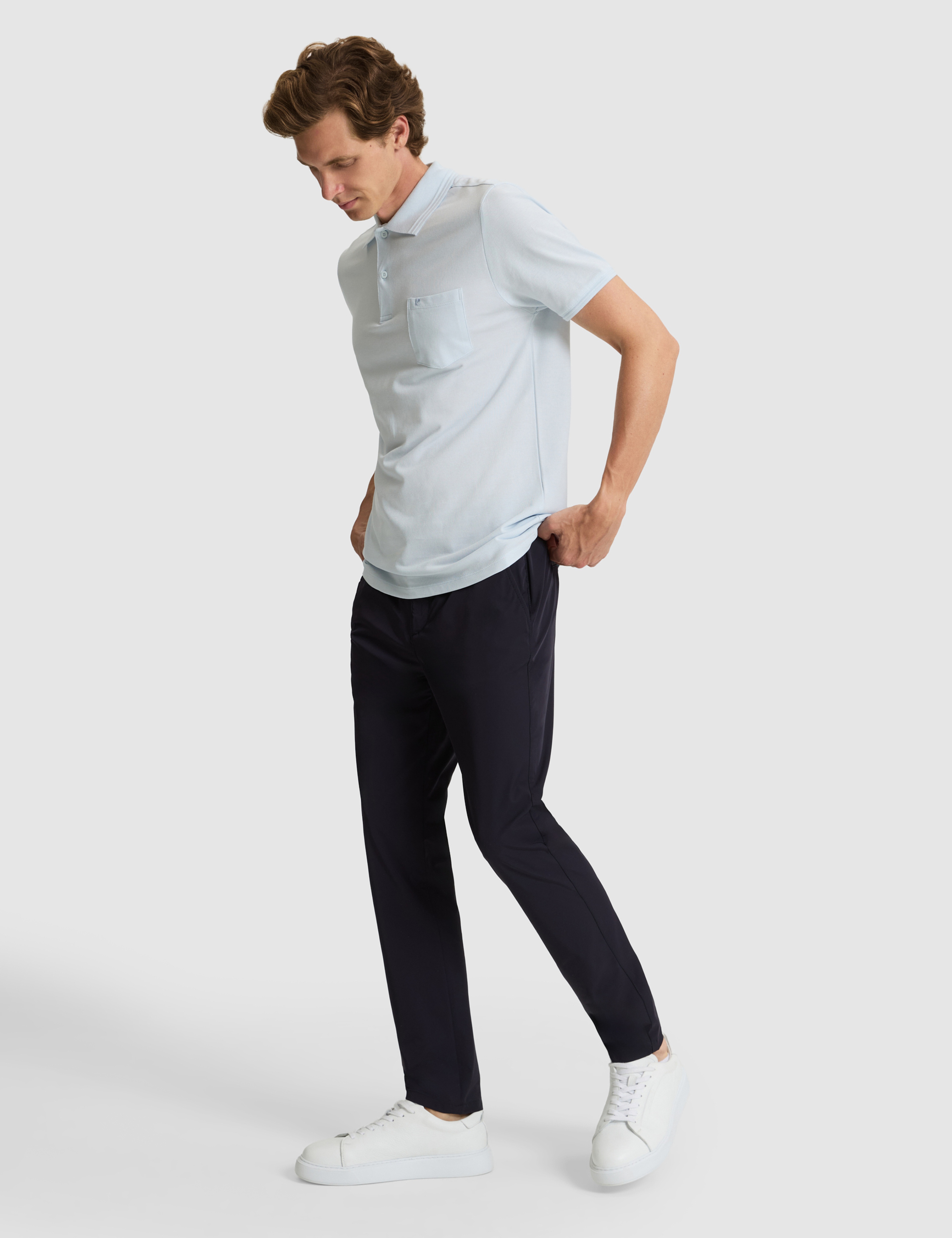 Lacivert Slim Fit Jogger Kanvas Pantolon - Image 3