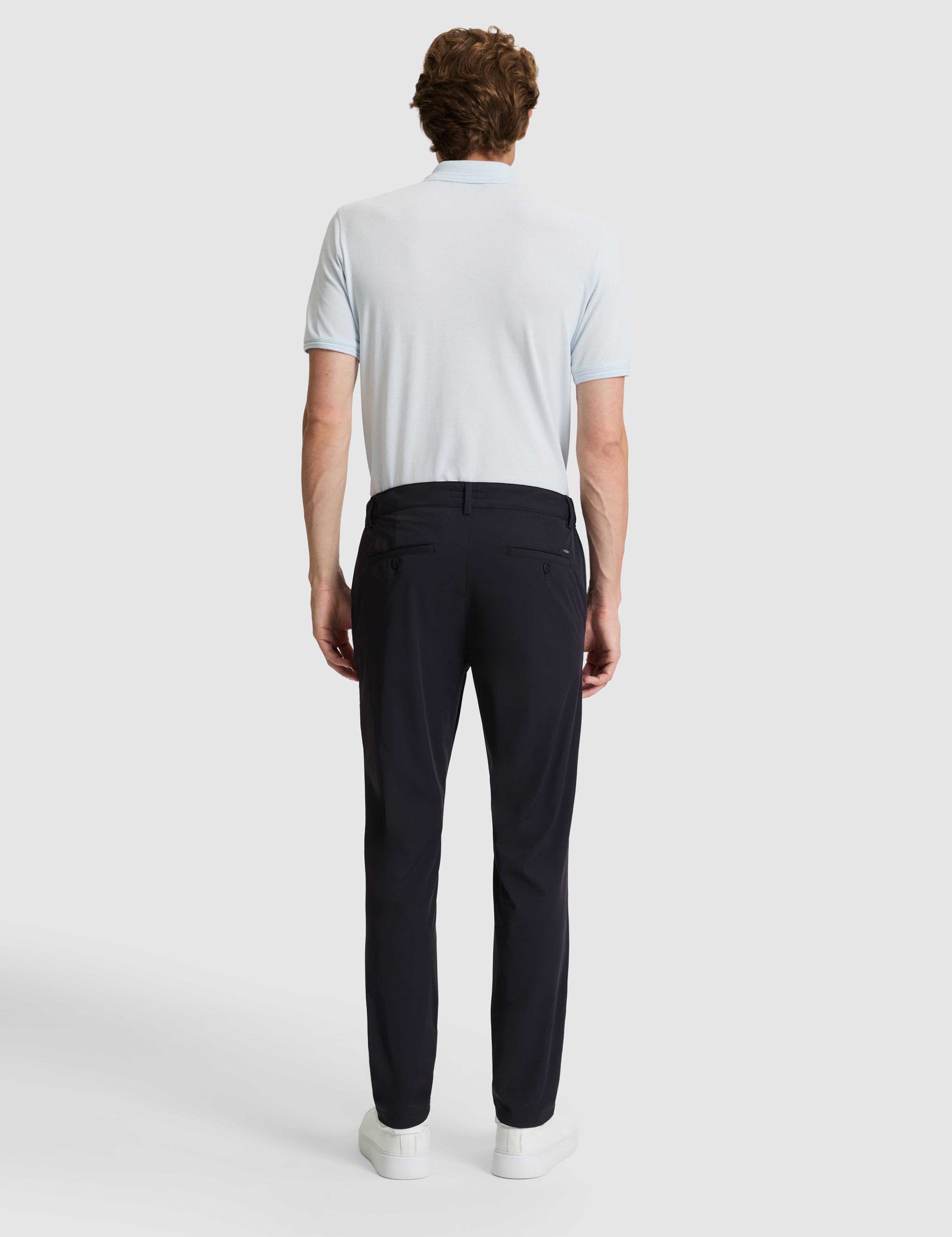 Lacivert Slim Fit Jogger Kanvas Pantolon