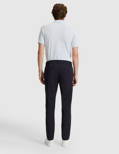 Lacivert Slim Fit Jogger Kanvas Pantolon