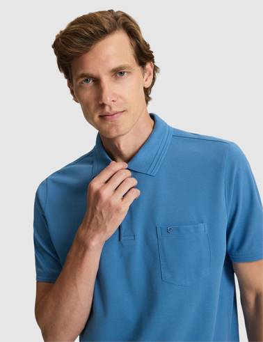 Koyu Mavi Regular Fit %100 Pamuk Cepli Polo Yaka Basic Tişört