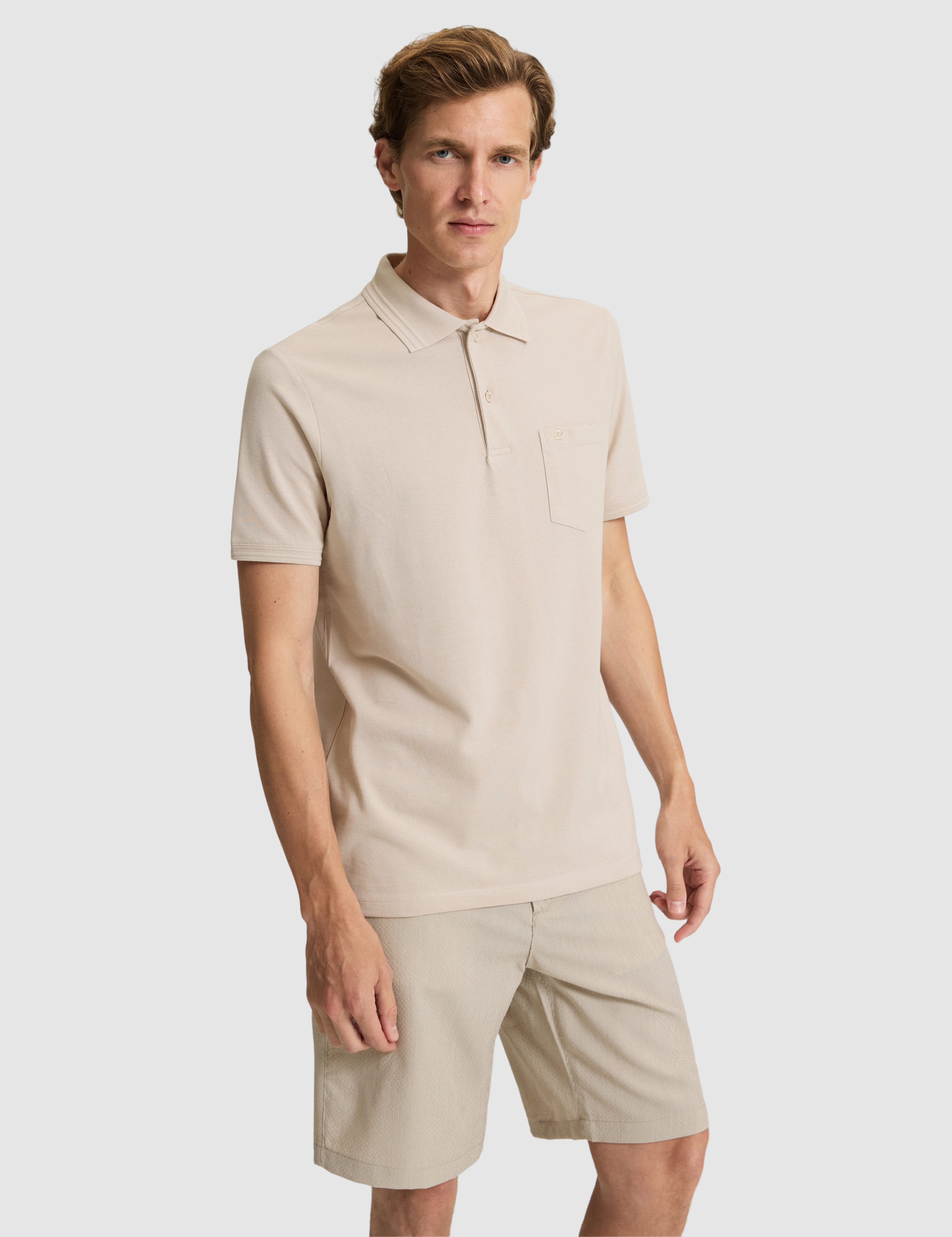 Taş Regular Fit %100 Pamuk Cepli Düğmeli Polo Yaka Basic Tişört