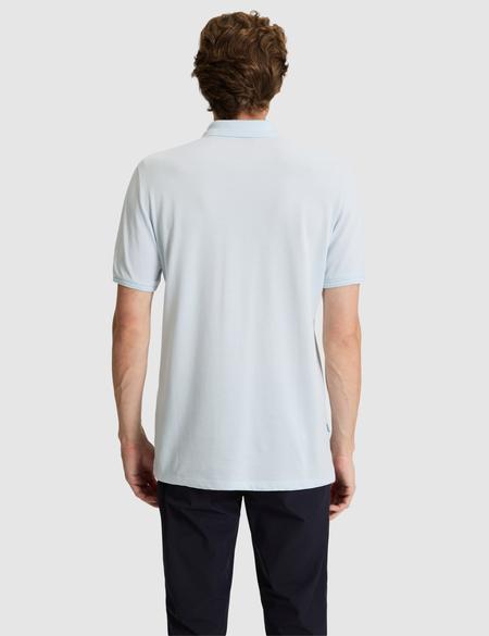 Açık Mavi Regular Fit %100 Pamuk Cepli Düğmeli Polo Yaka Basic Tişört - 50306552078