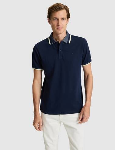 Lacivert Slim Fit Polo Yaka Tişört