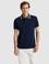Lacivert Slim Fit %100 Pamuk Düğmeli Polo Yaka Tişört