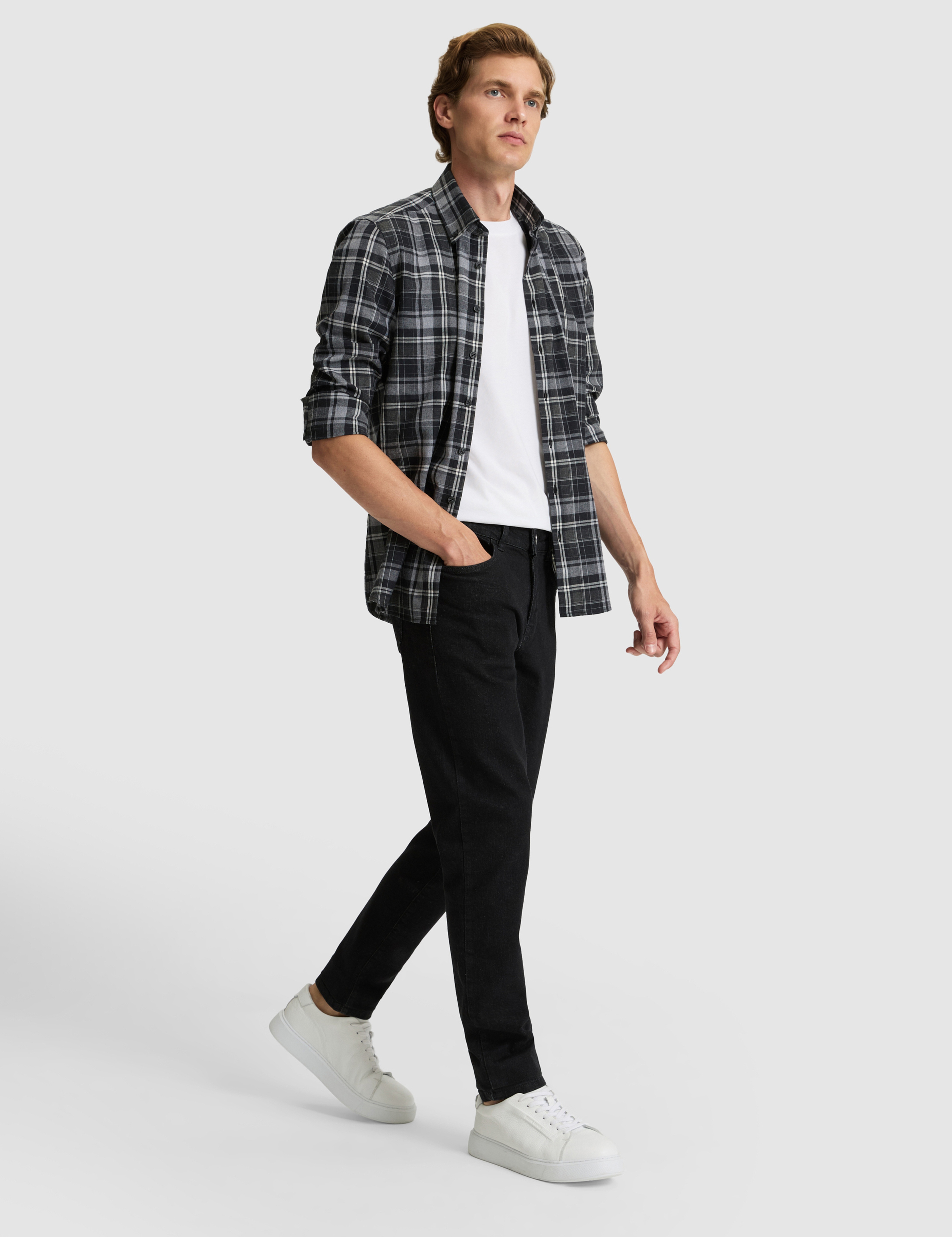 Siyah Slim Fit Jean Pantolon
