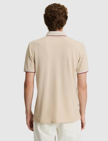 Bej Slim Fit Polo Yaka Tişört
