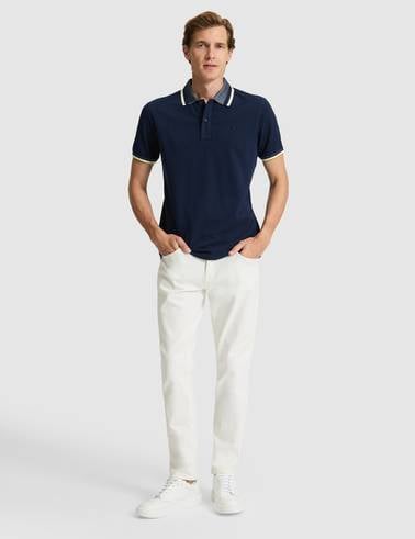 Lacivert Slim Fit Polo Yaka Tişört