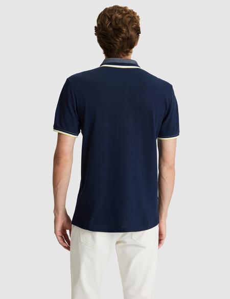 Lacivert Slim Fit %100 Pamuk Düğmeli Polo Yaka Tişört - 50310203052