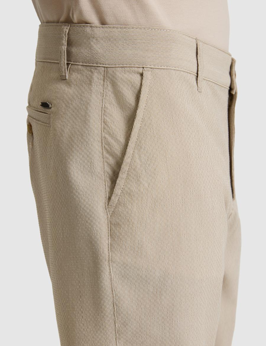 Vizon Slim Fit Gofre Dokuma Şort