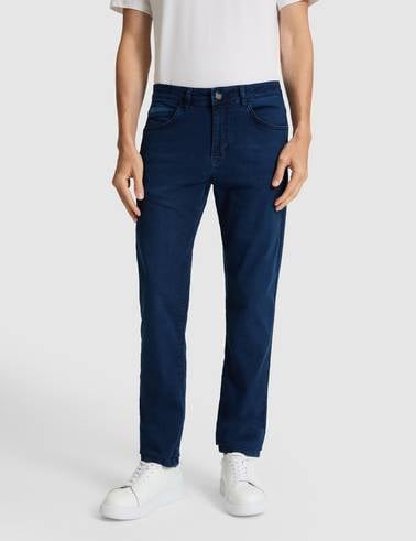 Lacivert Straight Fit Jean Pantolon