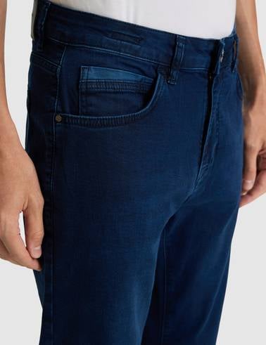 Lacivert Straight Fit Jean Pantolon