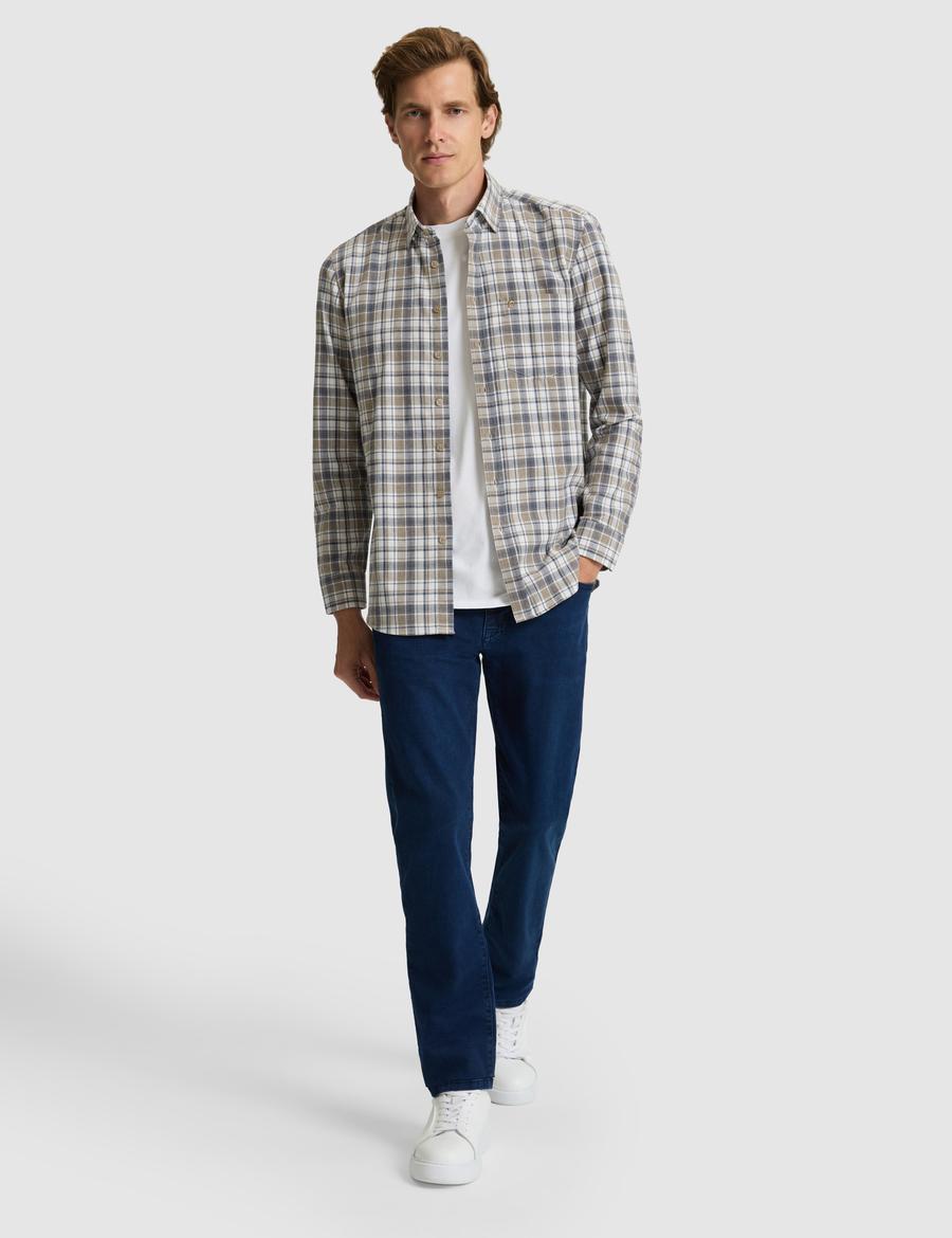 Lacivert Straight Fit Jean Pantolon