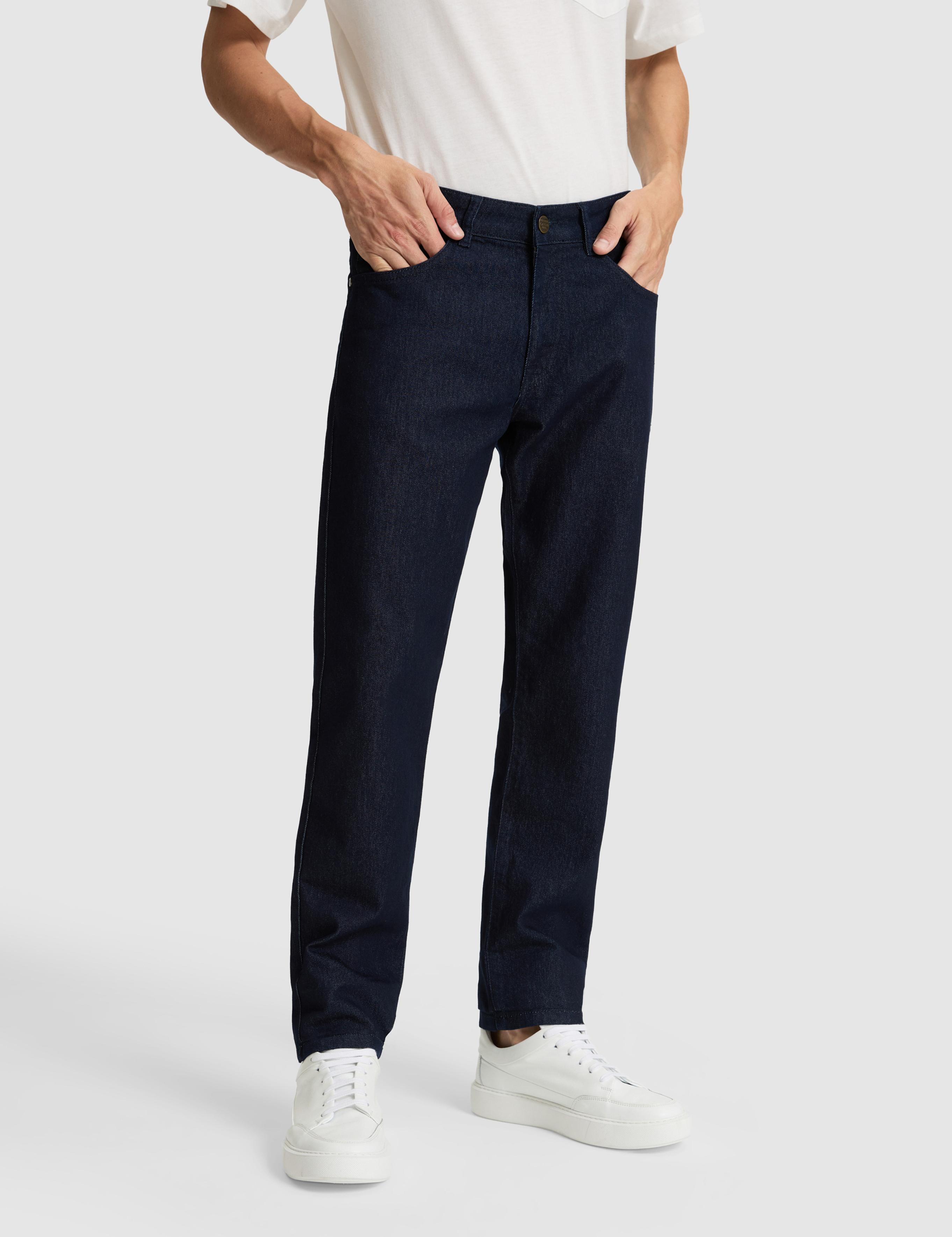 Koyu Lacivert Straight Fit Jean Pantolon