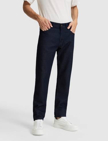 Koyu Lacivert Straight Fit Jean Pantolon