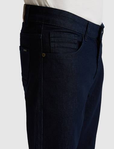 Koyu Lacivert Straight Fit Jean Pantolon
