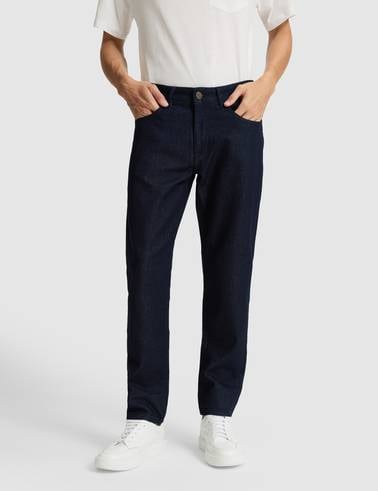 Koyu Lacivert Straight Fit Jean Pantolon