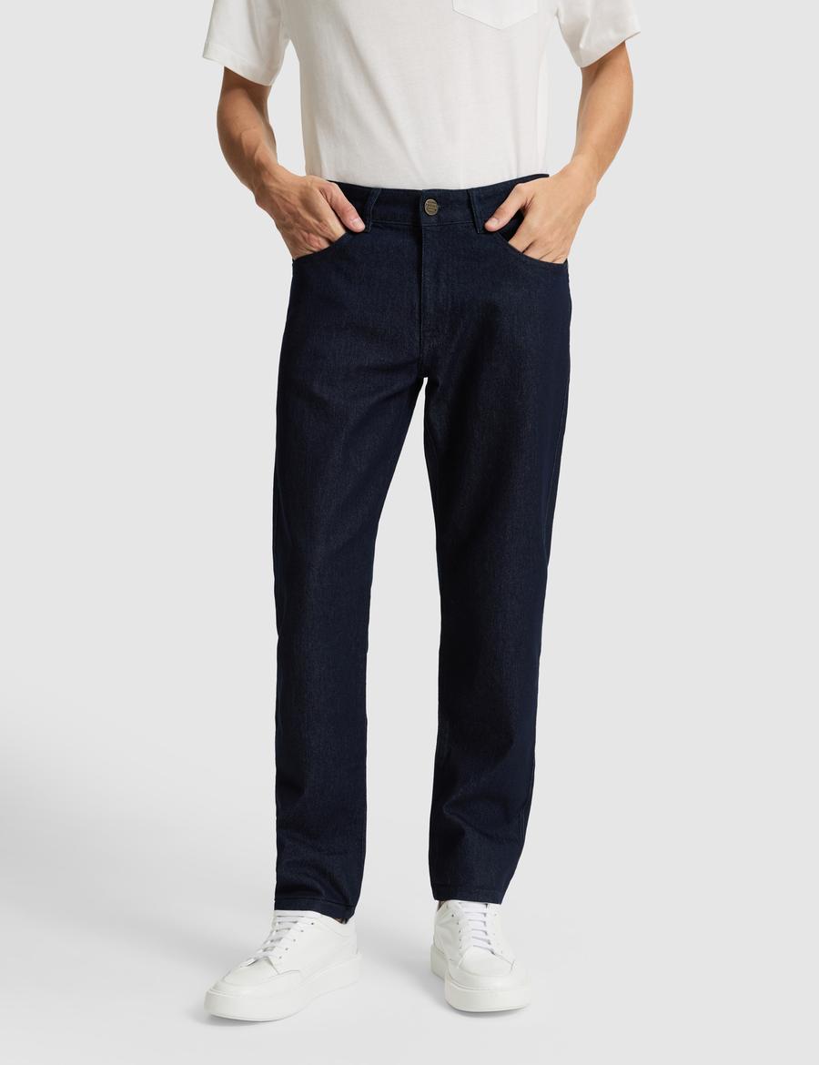 Koyu Lacivert Straight Fit Jean Pantolon