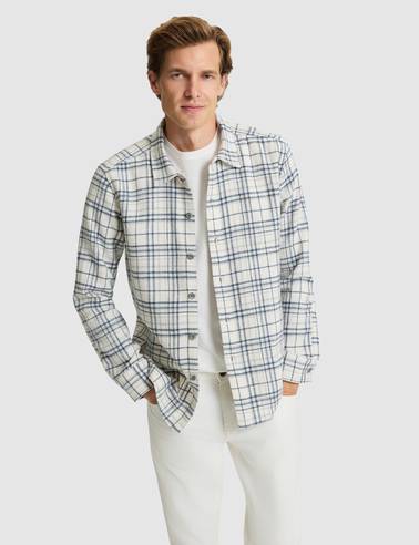 Lacivert Klasik Yaka Comfort Fit Oduncu Gömlek