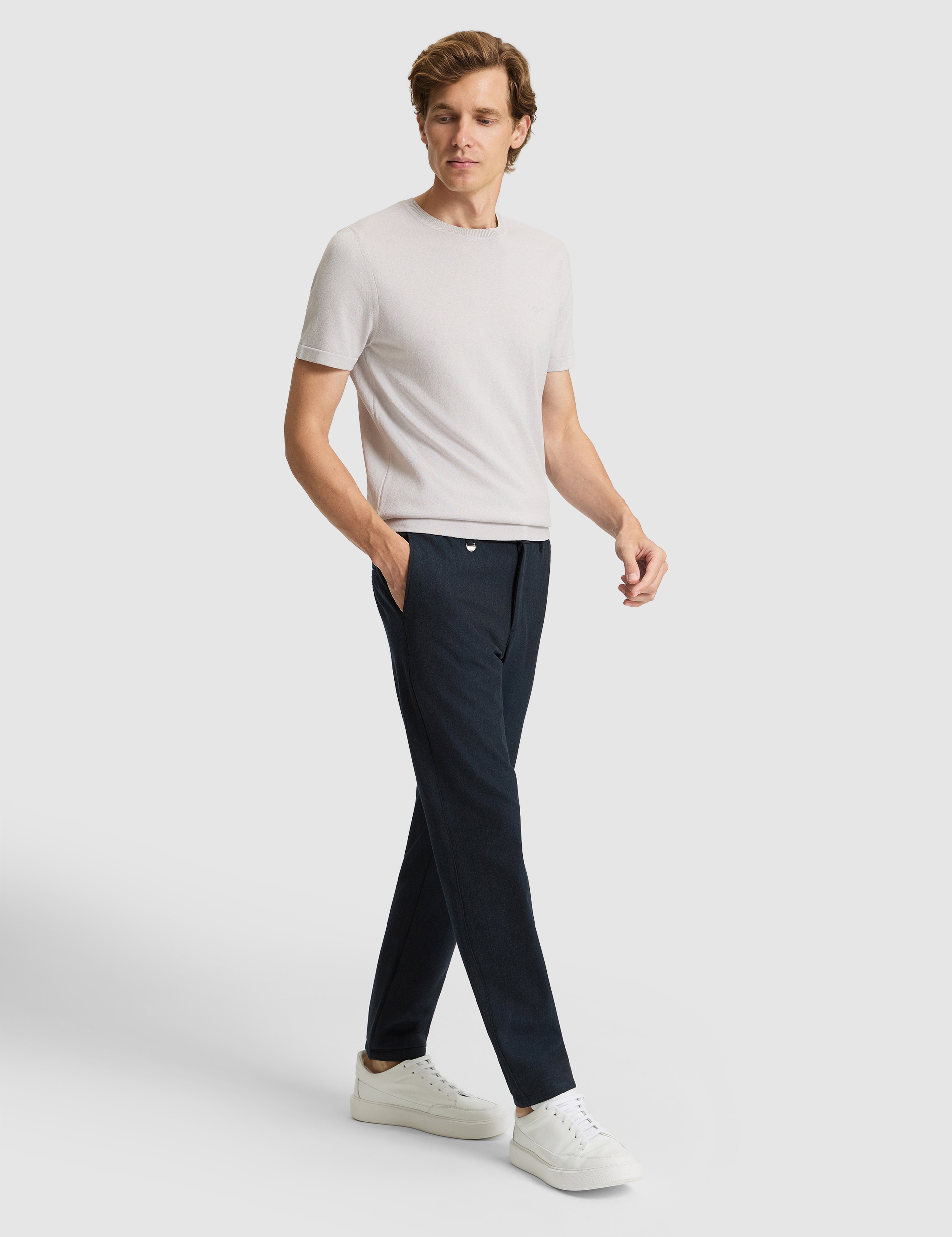 Lacivert Ex. Slim Fit Kumaş Pantolon - Image 3