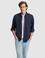 Lacivert Flanel Dokulu Slim Fit Uzun Kollu Gömlek