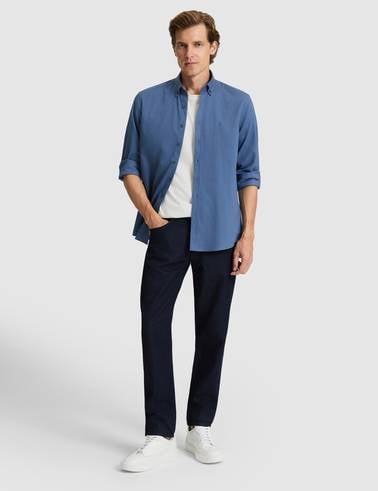 İndigo Regular Fit Uzun Kollu Gömlek
