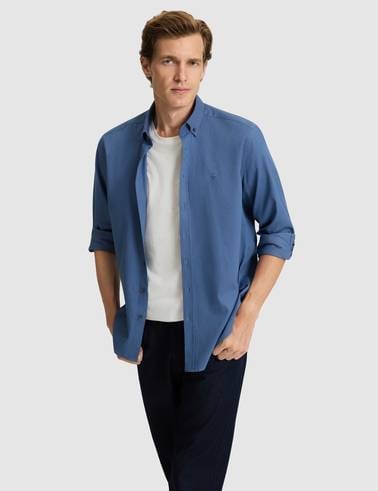 İndigo Regular Fit Uzun Kollu Gömlek
