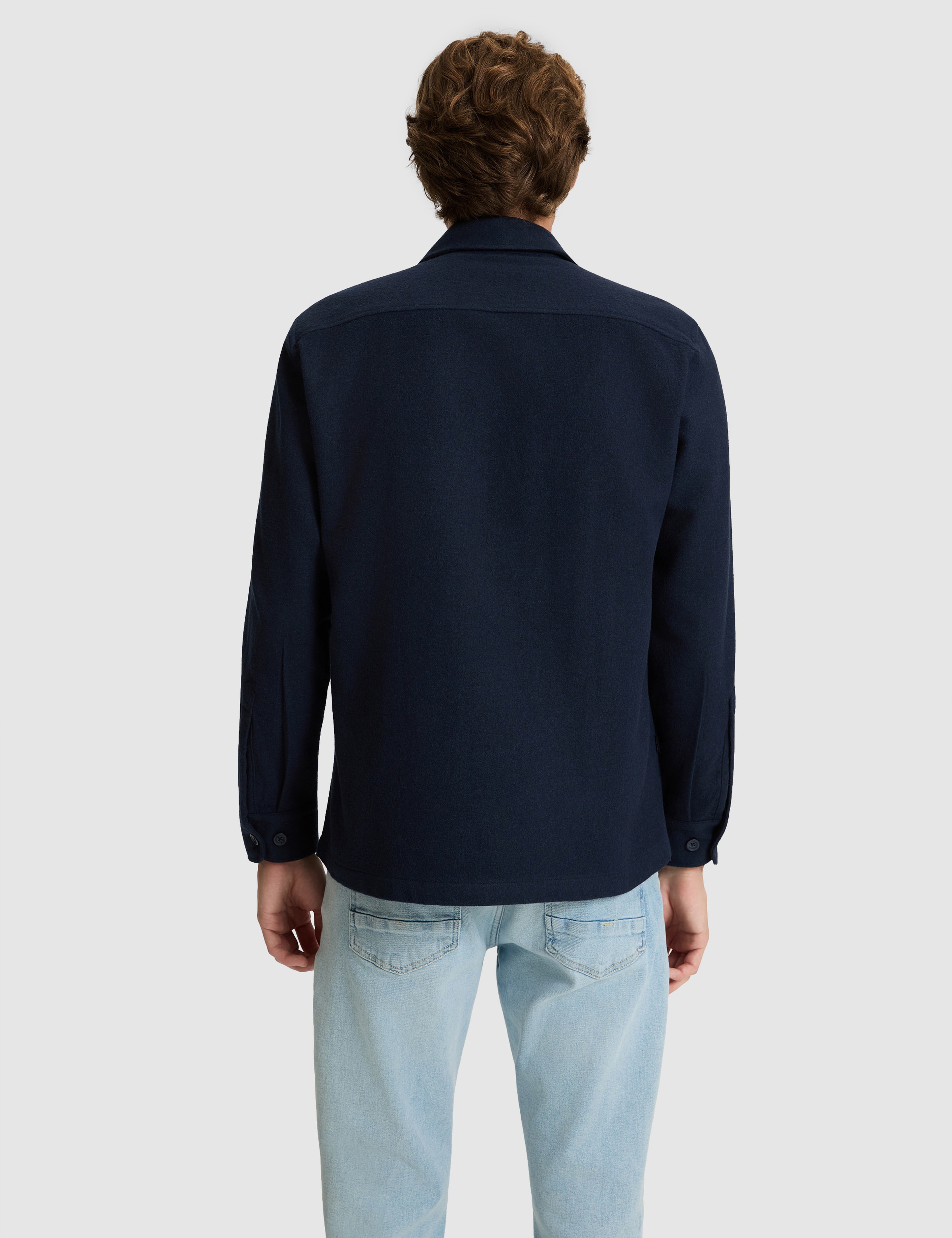 Lacivert Comfort Fit Uzun Kollu Gömlek