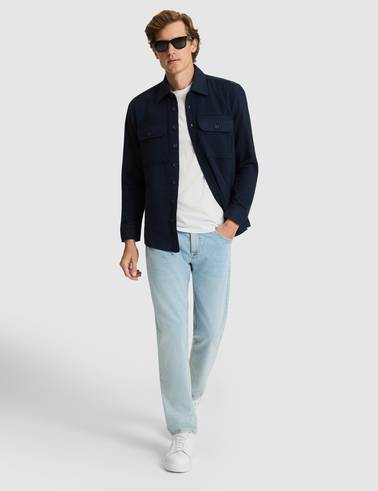 Lacivert Comfort Fit Uzun Kollu Gömlek