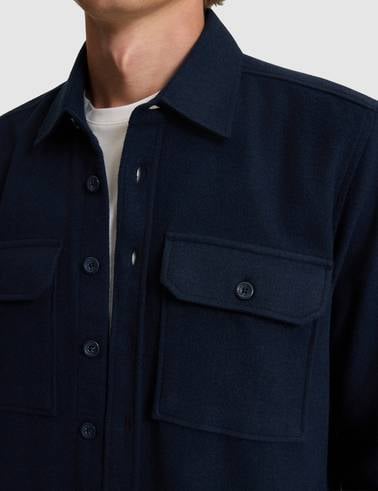 Lacivert Comfort Fit Uzun Kollu Gömlek