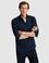 Lacivert Mikro Desenli Slim Fit Uzun Kollu Gömlek