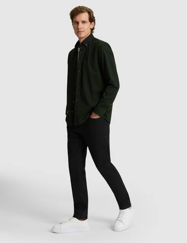 Haki Regular Fit Uzun Kollu Gömlek