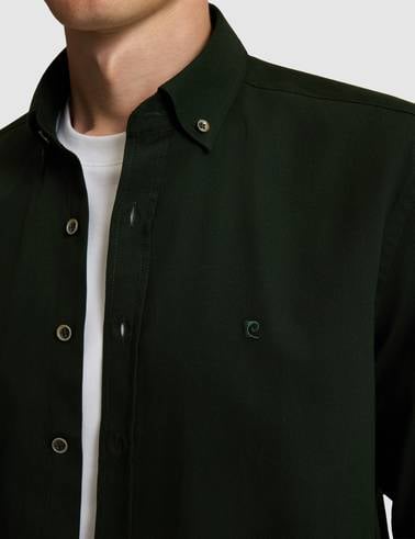 Haki Regular Fit Uzun Kollu Gömlek