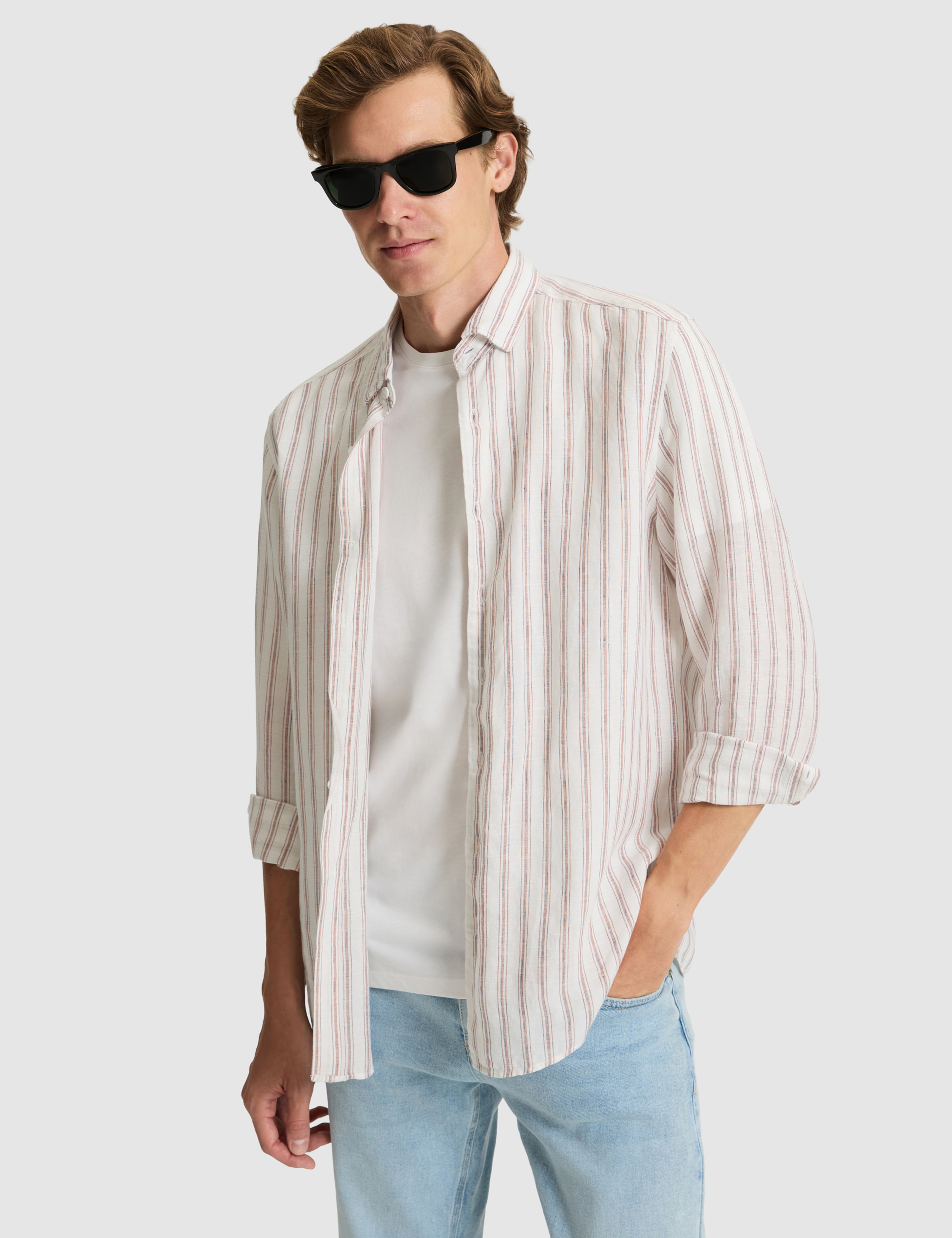 Kiremit Regular Fit Uzun Kollu Gömlek - Image 3