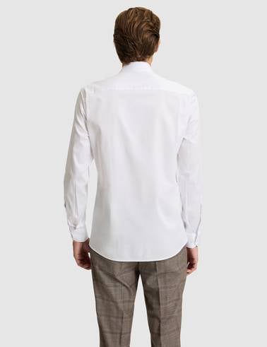 Beyaz Slim Fit Uzun Kollu Basic Gömlek
