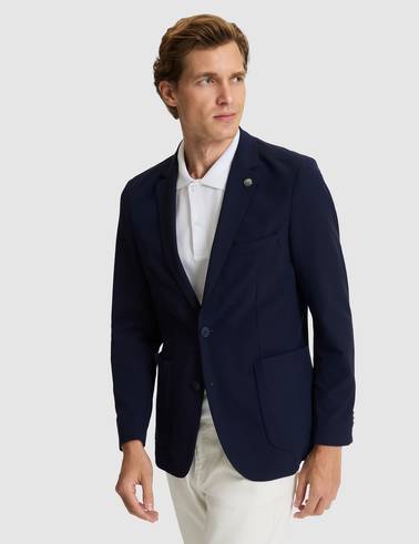 Lacivert Body Esnek Fit Blazer Ceket