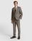 Açık Kahverengi Slim Fit Ekose Takım Elbise