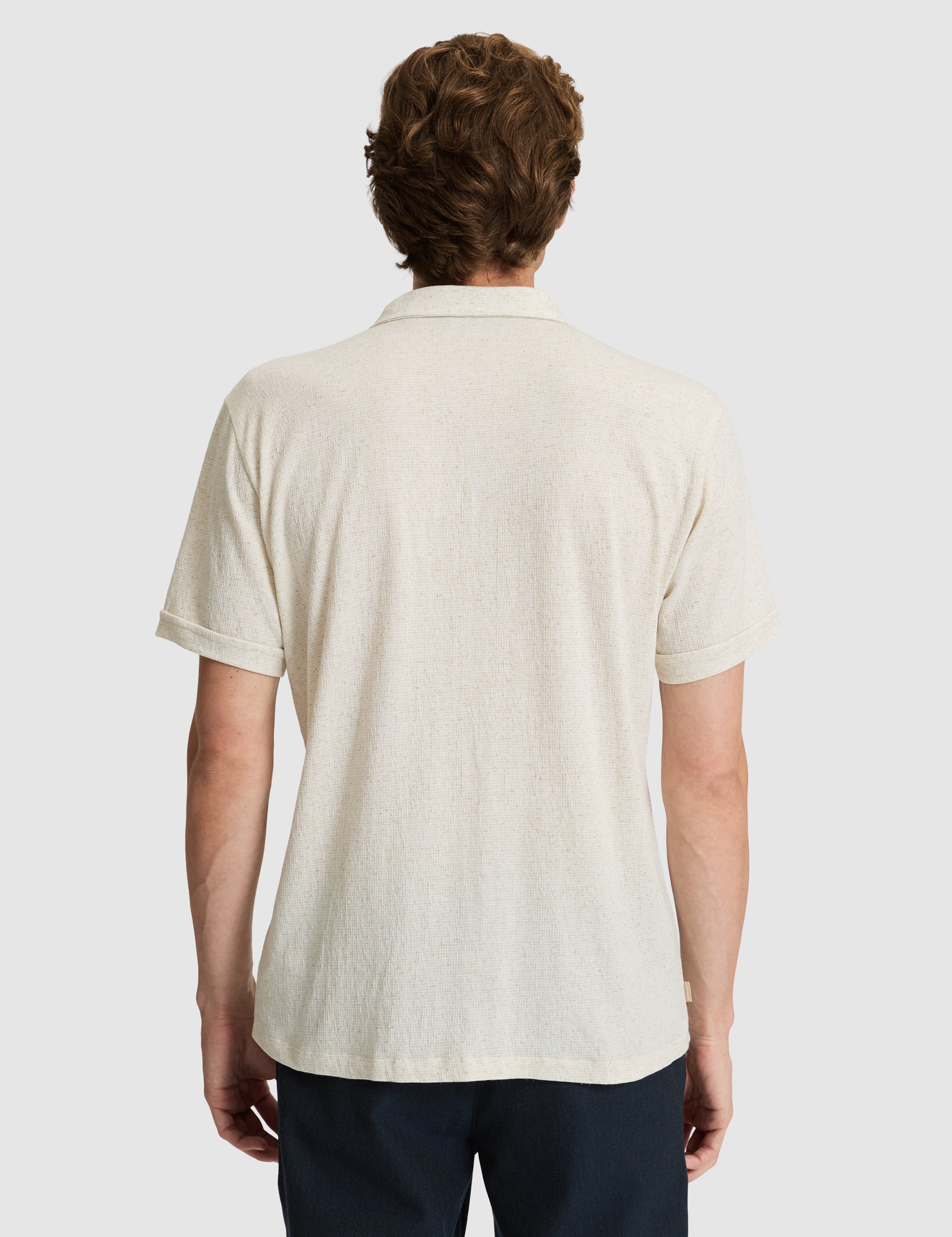 Bej Slim Fit Örme Gömlek - 50288946020