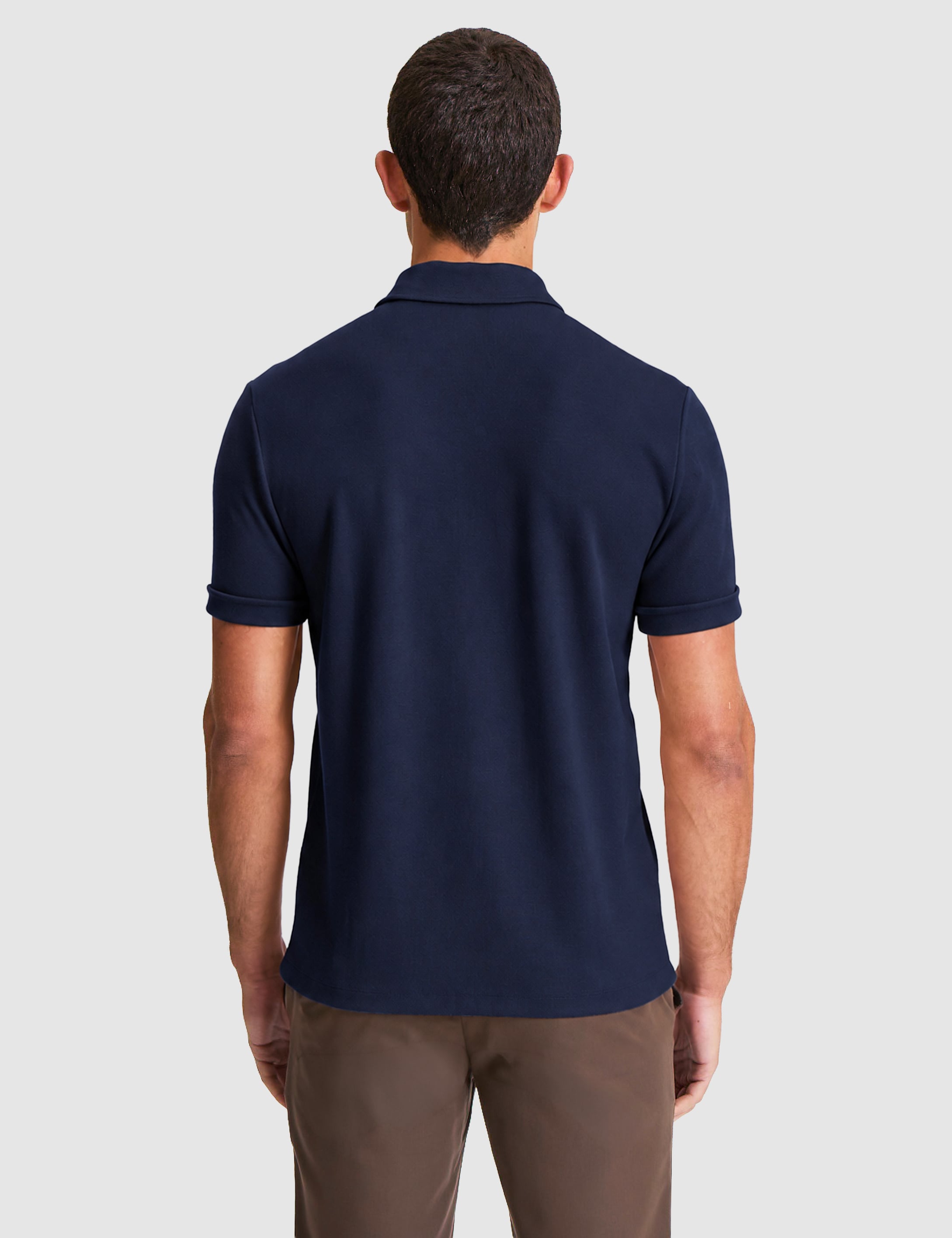 Ekru Regular Fit Fermuarlı Polo Yaka Tişört - 50321155044